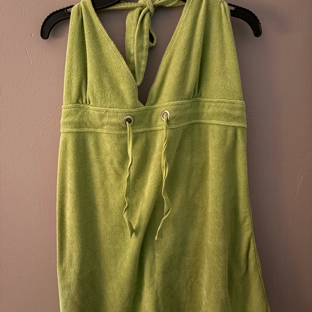 Green Halter Top with Tie